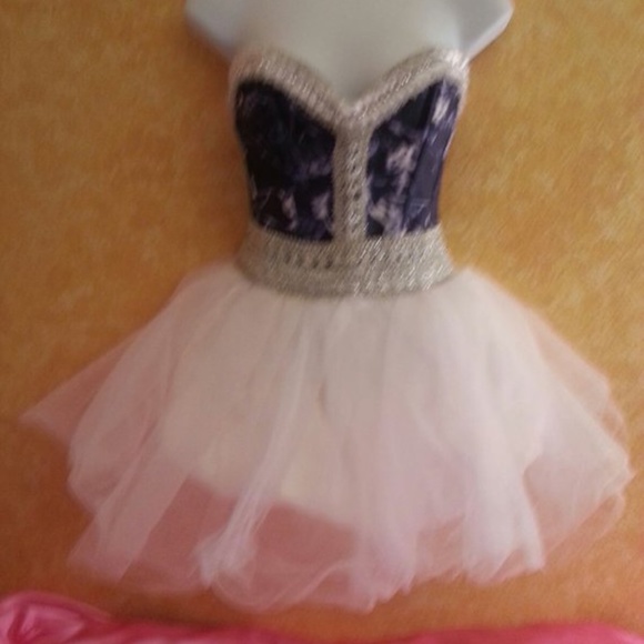Denim & Diamonds Corset Tulle Tutu Dress/Skirt Set - Picture 3 of 6